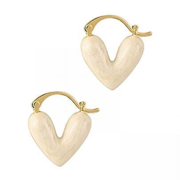 2x Forma de Corazón para Niñas Accesorios para Pernos Pendientes Colgantes Joyas Ropa Esencial Cómodo de Usar Todo El Día para La Fiesta de Gradua 2 piezas