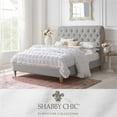 thumbnail image 2 of Addalynn Bed Gray wood Linen Queen Rolled Top Button Tufted Nailhead Trim, 2 of 13