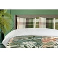 thumbnail image 2 of Ambesonne Flowers Duvet Cover Set, Simple Modern Floral Print, Queen, Olive Green Cinnamon, 2 of 4