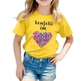 thumbnail image 3 of Girls Shirts Size 14-16 Printed Round Neck Short Sleeve Cotton Tee Tops Baggy Back To School Shirt for Girls Dressy Casual Summer Tops, 3 of 5