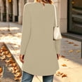 thumbnail image 4 of ClodeEU Women's Crew Neck Long Sleeve Tunic Top, Casual Loose Fit Long Pullover Blouse ,Women's S-XXXL, 4 of 7