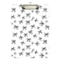 ALAZA Plastic Clipboard A4 Letter Size Decorative Clipboards for Students Women Men 9" x 12.5" Line Bows