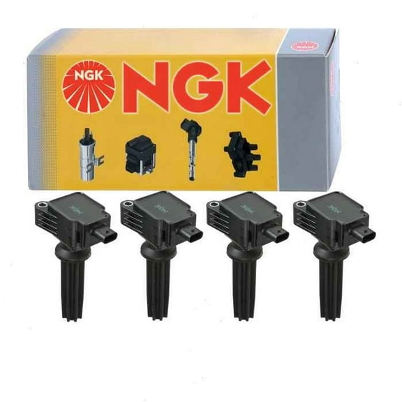 4 pc NGK Ignition Coils compatible with Lincoln MKZ 2.0L L4 2013-2019