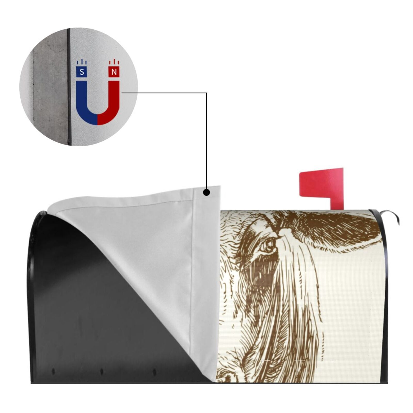 Kdxio Magnetic Mailbox Cover 21x18 in Mailbox Cover Outdoor Decoration Holiday Mailbox Covers for Home Garden Yard-21x18 in