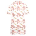 thumbnail image 2 of Jamicy Pyjama Mignon Femme Mode Décontractée Imprimé Manches Courtes Col à Revers avec Short Ensemble de Pyjama Confortable et Ample pour la Maison, 2 of 3