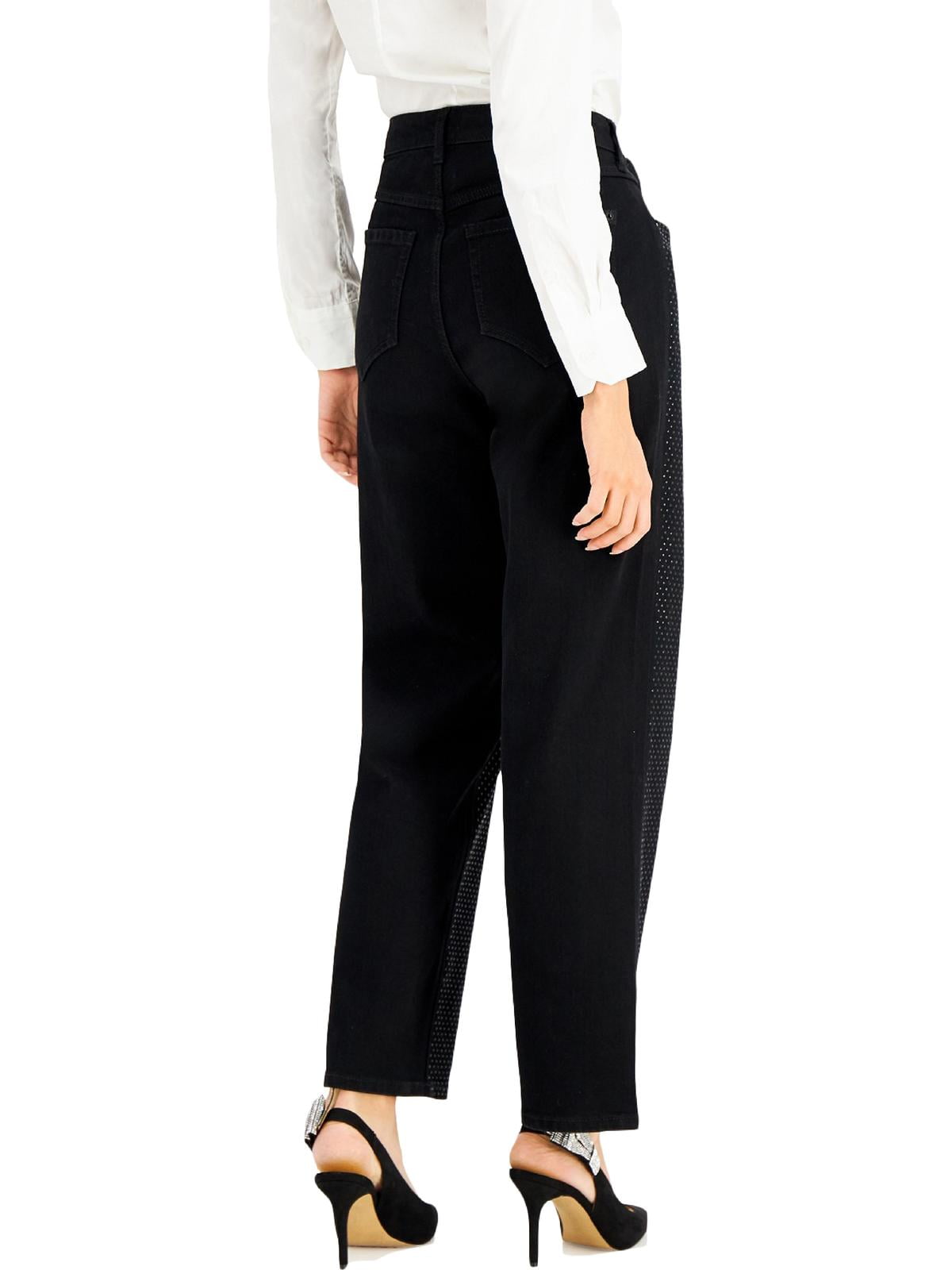 INC Womens Black Embellished Straight leg Pants Size: 2 - Walmart.com