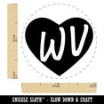 thumbnail image 2 of WV West Virginia State in Heart Self-Inking Rubber Stamp Ink Stamper - Orange Ink - Mini 1/2 Inch, 2 of 7