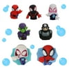 Spidey and His Amazing Friends 7 Piece Finger Puppet and Bath Squirter Set, Toddler Unisex Bath Toys