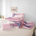 thumbnail image 6 of Castle Fairy White Cats Bedding Comforter Set,Floral Cherry Blossom Queen Bedding Sets, 6 of 8