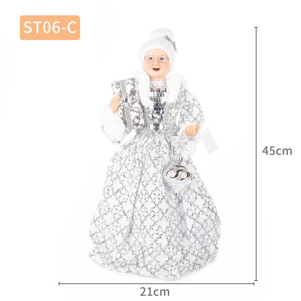 Muñeco de Papá Noel grande de 45cm de altura, muñeco de abuela para decoración de la habitación del hogar, regalo, adornos para el árbol de Navidad, 2023