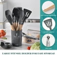 thumbnail image 4 of AGCAN 24 Pcs Silicone Cooking Utensils Set,  446℉ Heat Resistant Kitchen Utensils Turner, Tongs,Spatula,Spoon,Brush,Whisk, 4 of 14
