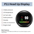 thumbnail image 3 of Car HUD Head-up Display P11 Multi-Functions Car Digital Gauge OBDⅡ Diagnostic Detector Fault Code Elimination Speedometer Safe Driving Computer Overspeed, 3 of 8