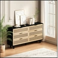 thumbnail image 2 of 59.06"6-Drawers Rattan Storage Cabinet Rattan Drawer,for Bedroom,Living Room, Black, 2 of 9