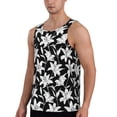 thumbnail image 2 of KLL Lilies Flowers Print Men's Muscle Gym Workout Stringer Tank Tops Bodybuilding Fitness T-Shirts Tank Tops Men-XX-Large, 2 of 7