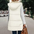 thumbnail image 5 of YUEHUA Long Vest for Women 2025 Quilted Vest Hooded Maxi Length Sleeveless Puffer Vest Padded Coat Winter Outerwear, 5 of 7