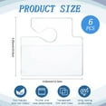 thumbnail image 2 of 6 soportes transparentes para permisos de estacionamiento, para coche, verticales, para espejo retrovisor, universales, de PVC transparente., 2 of 6