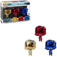 thumbnail image 1 of Pop Funko Heroes Wonder Woman guanteletes paquete de 3 cromados, 1 of 1