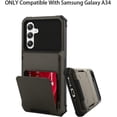 thumbnail image 6 of Wallet Case for Samsung Galaxy A34 5G Case with 4-Card Credit Card Holder Slot Shockproof Cover Hybrid Heavy Duty Protection Armor Phone Case Compatible with Samsung Galaxy A34-Gray, 6 of 12