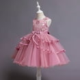 thumbnail image 3 of Vestido Para Niñas, Ropa Para Niñas Pequeñas, Vestido De Princesa Sin Mangas De Encaje Para Niños Pequeños, Vestido De Fiesta De Tul, Ropa De Cosplay, Rosa Y Rojo Odeerbi  LM103-1284, 3 of 9