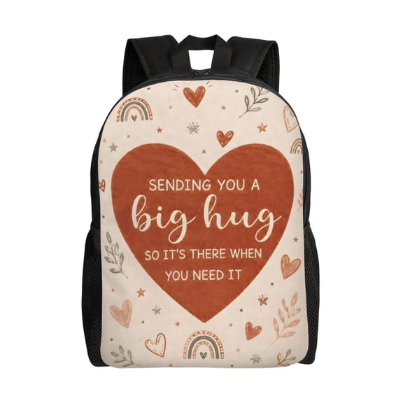 Big Hug Backpack Full Front Print Travel Laptop Bag for Men and Women