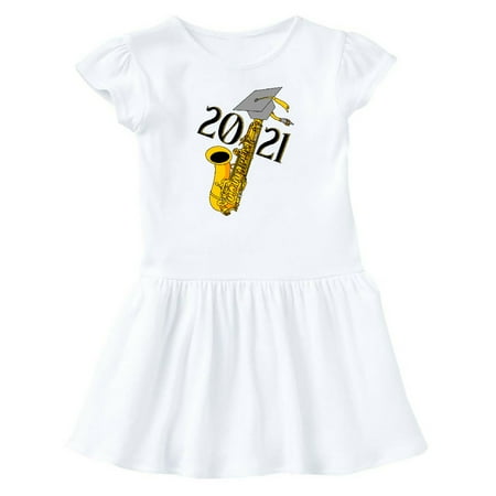 

Inktastic Saxophone 2021 Graduation Gift Baby Girl Dress