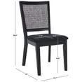thumbnail image 3 of SAFAVIEH Margo Classic Polyester Solid Dining Side Chair, Black/Black (Set of 2), 3 of 14