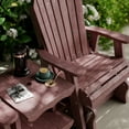 thumbnail image 4 of Wildridge Heritage Double Rock-A-Tee, Cherrywood - Outdoor Weather Resistant HDPE Double Glider Set with Table for Porch, Patio, Deck, 4 of 5