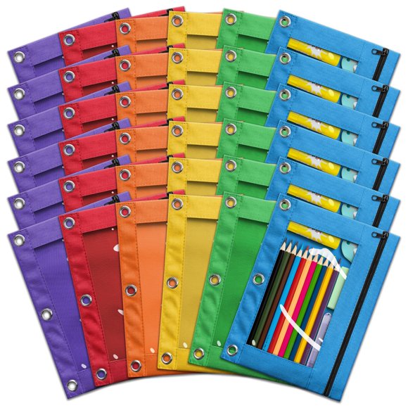 Estuche para lápices V-Opitos para encuadernación de 3 anillas, paquete de 36 colores surtidos