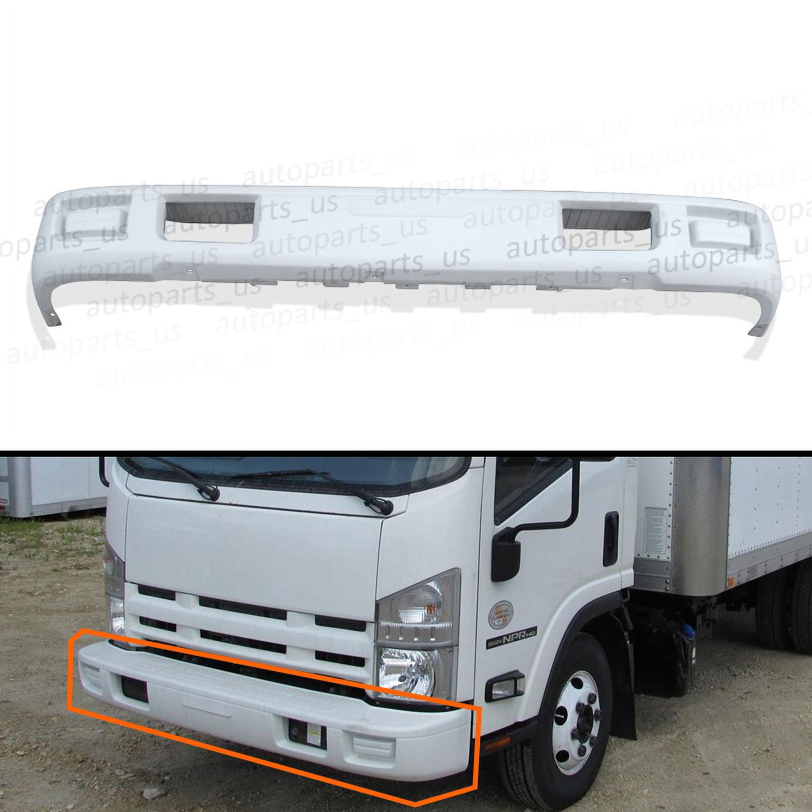 Front Bumper For Isuzu NPR NPR-HD NQR NRR GMC W3500 W4500 W5500 5.2L 6.0L 3.0L 2008-2022