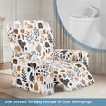 thumbnail image 3 of FOR U DESIGNS Leaf Irregular Print Recliner Chair Covers 4-Pieces Stretch Recliner Couch Covers Comfortable Sofa Couch Cover Furniture Protector Home Decor Accessories, 3 of 8
