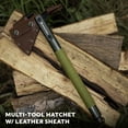 thumbnail image 3 of Swiss Tech Multi-Tool Hatchet with Pocket Knife, No-Slip Silicone Grip, Green, 1 Pack, 3 of 18