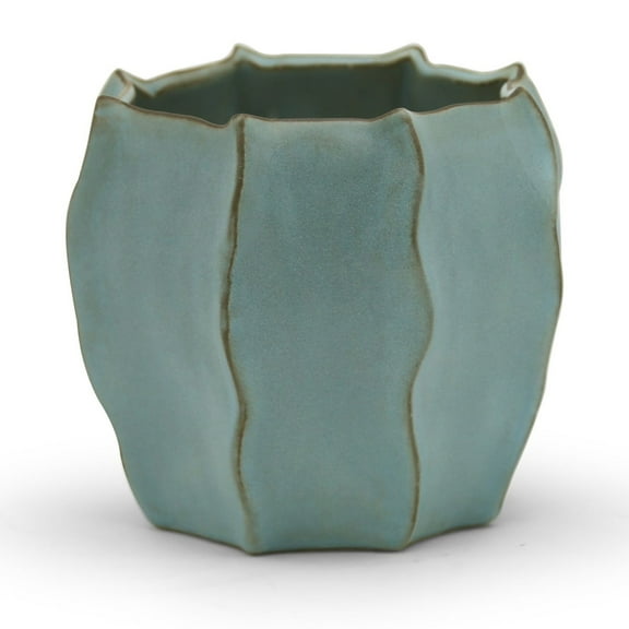 WGV Special Blue Unique Pot - 6" Wide x 5" Height, Good quality, Heavy Weighted Base - 1 Pc