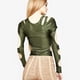 thumbnail image 3 of Camisa de manga larga para mujer, Top ahuecado Irregular a la moda, informal, cómodo para fiestas, Club y citas, 3 of 7