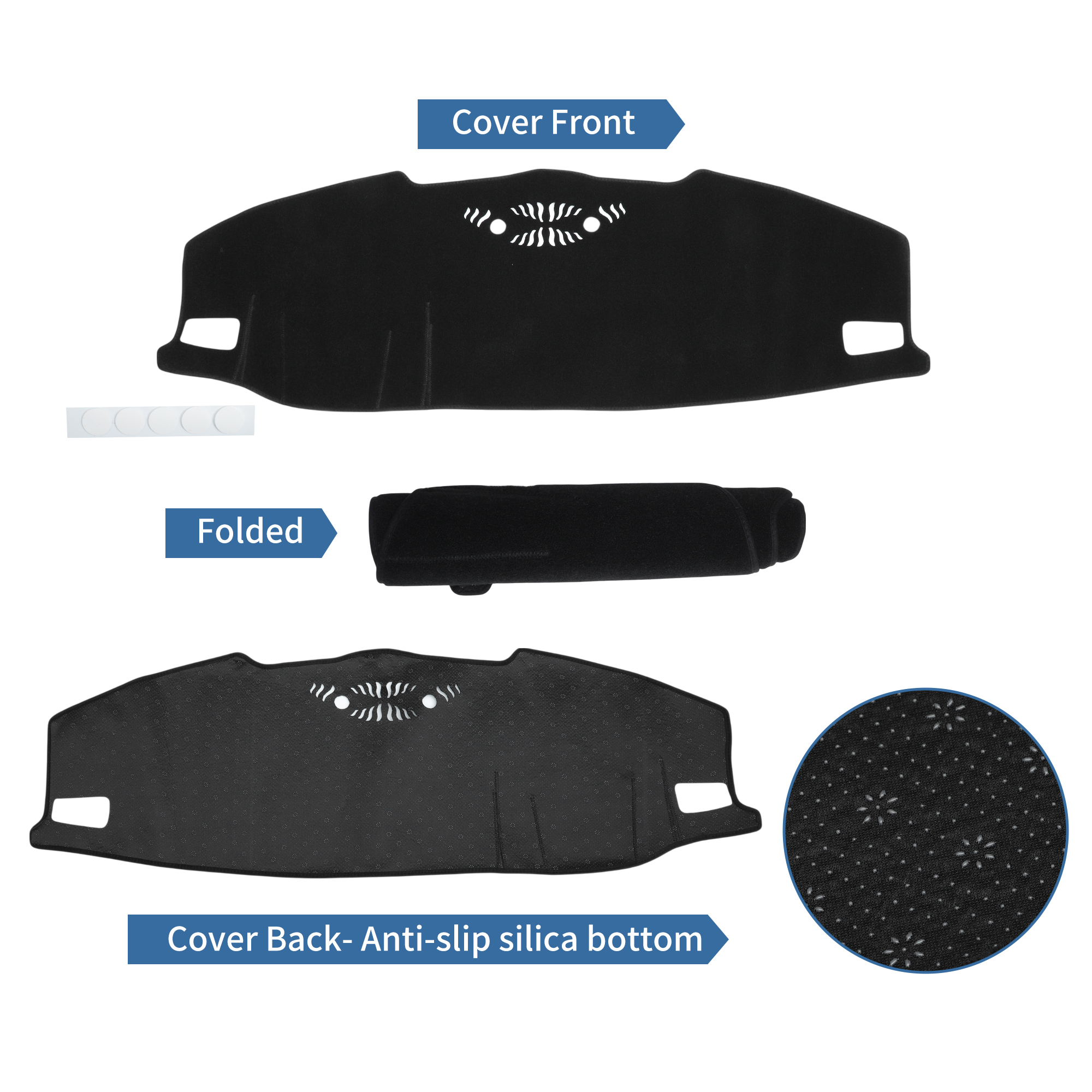 Dash Cover for Jeep Grand Cherokee L 2021-2025 Accessories Dashboard Cover Mat Polyester Center Console Dashboard Sunshield Pad Carpet Non-Slip Dashboard Protector Anti-Glare