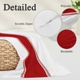 thumbnail image 6 of Red Solid Color Texture Body Pillow Cover, Pillowcase Protectors with Zipper, Breathable Decorative Throw Pillow Case Cover, Simple Red Stripes Pillow Shams for Couch Sofa 24x36Inch, 6 of 8