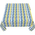thumbnail image 5 of Square Tablecloth 52 x 52 Inch, Blue Yellow Provence Style Stripe Tablecloth Square Water Resistant Tablecloth Fabric Table Cloth for Dining, Parties, Camping, 5 of 8