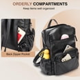 thumbnail image 4 of Mochila Marvolia de piel sintética para mujer, color negro, 4 of 6