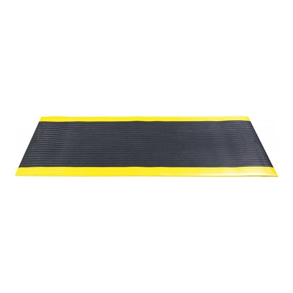 Notrax Antifatigue Mat,Black,YllwBrdr,2ft.x3ft. 410S0523BY