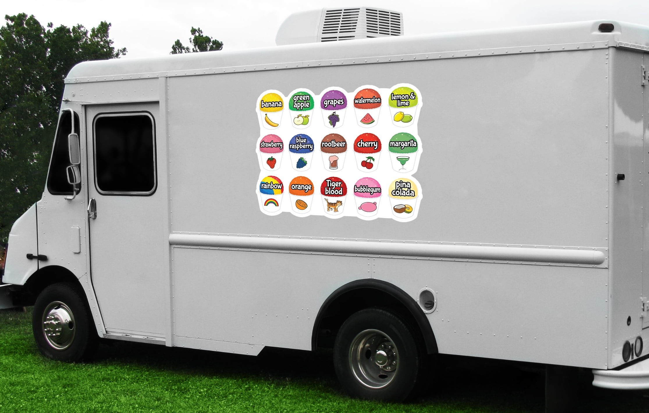 15 SNOWCONE Set 12 Concession Decal Sign Cart Trailer Stand Sticker Equipment 15 SNOWCONE Set 12 Concession Decal Sign Cart Trailer Stand Sticker Equipment