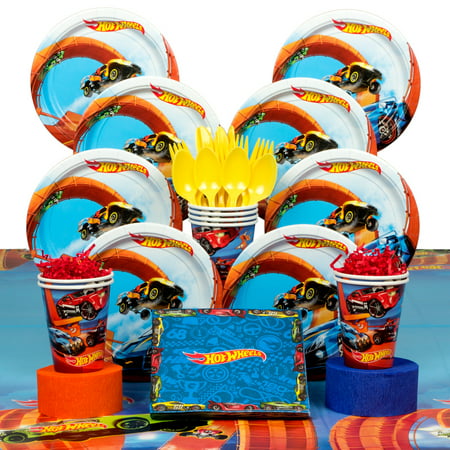 Hot Wheels Wild Racer Birthday Party Deluxe Tableware Kit (Serves 8) - Party Supplies