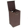 thumbnail image 2 of BirdRock Home Single Linen Laundry Hamper with Lid and Removable Liner - Brown, 2 of 5