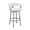 White and Silver, variant on Armen Living Lorin30" Black Faux Leather and Brushed Stainless Steel Swivel Bar Stool