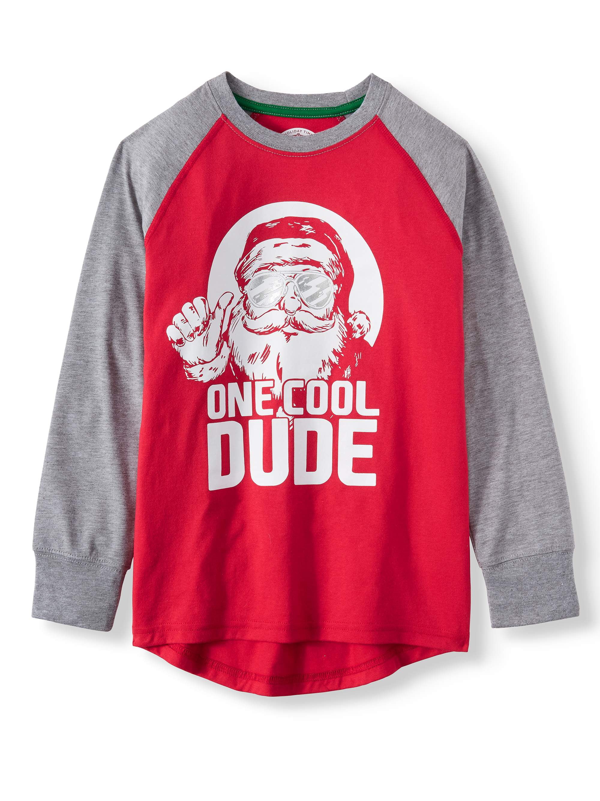 Long Sleeve Raglan Christmas Holiday Graphic T-shirts (Little Boys & Big  Boys) - Walmart.com