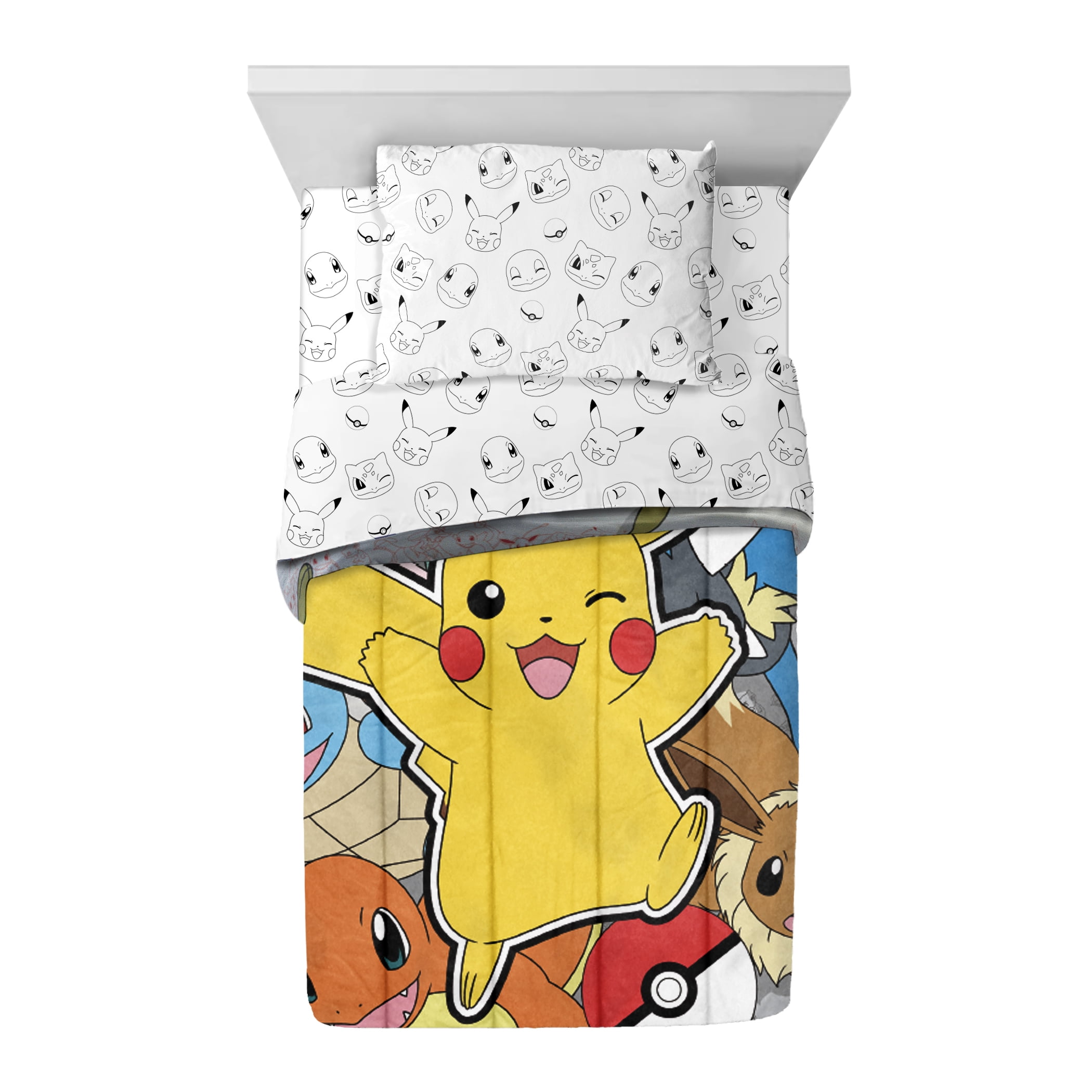 Pokemon Bed in Bag, Twin Size, "Battle Squad", Multicolor, 100