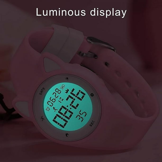 Reloj para ninos reloj digital para ninos y ninas reloj deportivo con rastreador de actividad fisica reloj despertador cronometro sin aplicacion