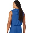 thumbnail image 2 of Mens Moisture-Wicking Sleeveless Muscle Hoodie Tee Shirt, Small White, 2 of 4