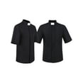 thumbnail image 4 of IEFIEL Mens Short Sleeve Clergy Shirt Priest Clergyman Uniform Halloween Preacher Cosplay Priest Clergy Shirt Black L, 4 of 5