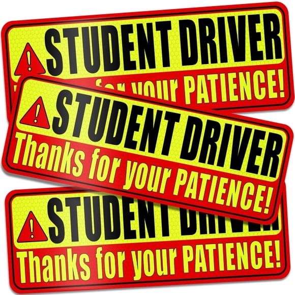 Panel magnético Student Driver, 24 x 9 cm, rojo y amarillo, 3 unidades