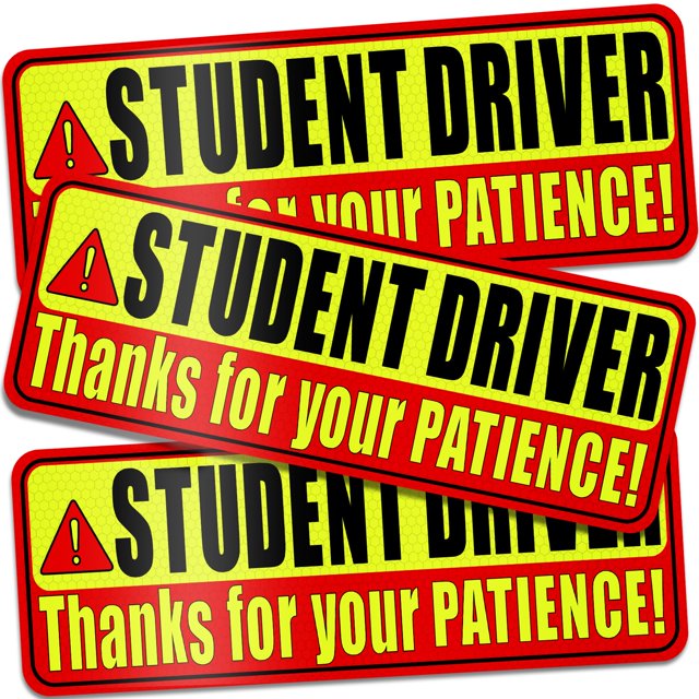 Panel magnético Student Driver, 24 x 9 cm, rojo y amarillo, 3 unidades