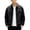 Black, variant on Turn Down Collar Zip Up Faux Leather Jacket Men Turn Down Collar Vintage Casual Party Wear Jacket Brown M